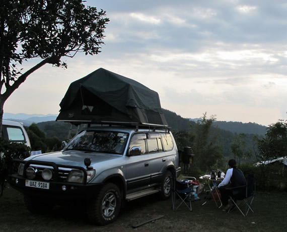 4x4 Roof-top tent for hire in Uganda