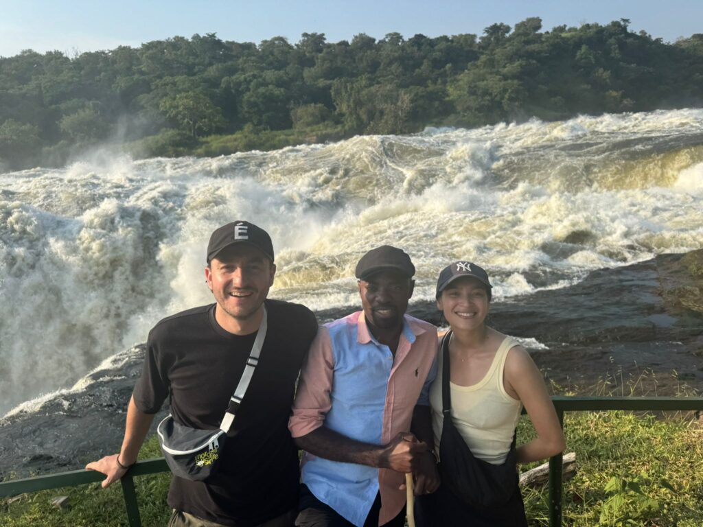 Anthony with Victor and Julie on top of Murchison falls