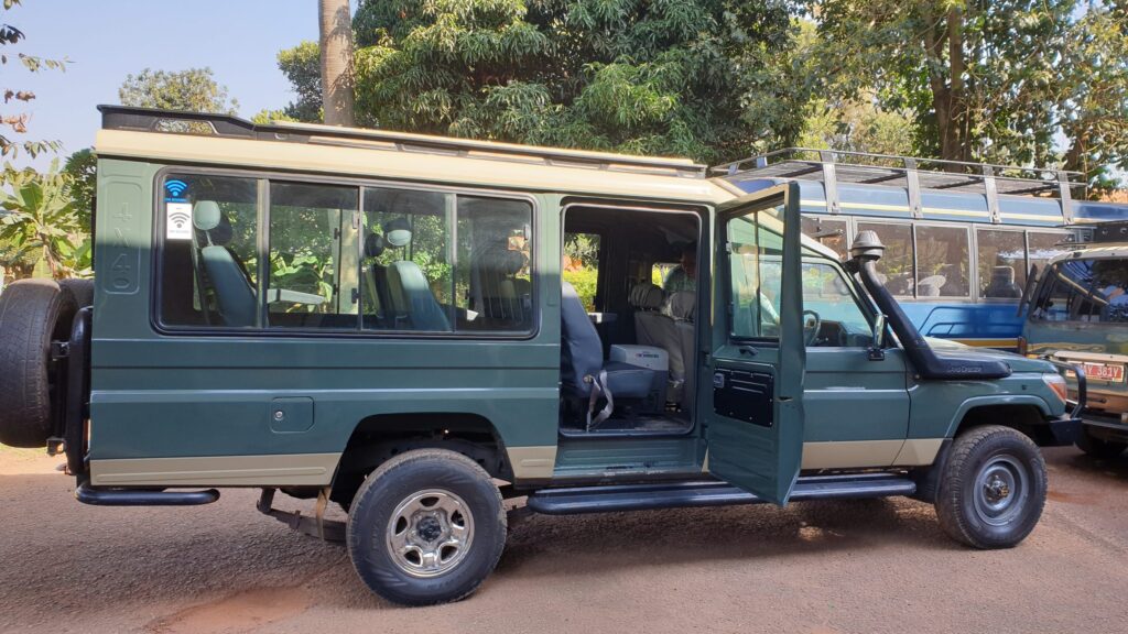 Special vehicles in Uganda - Extended safari land cruiser