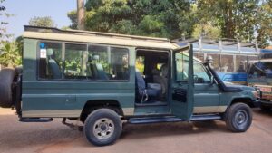 Special vehicles in Uganda - Extended safari land cruiser