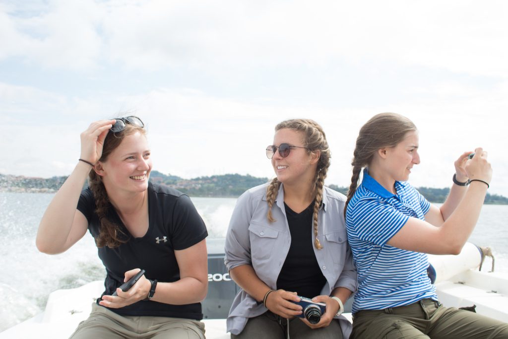 USA travelers in Uganda on safari