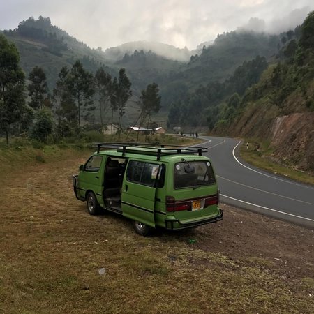 driving in kigezi in a van 