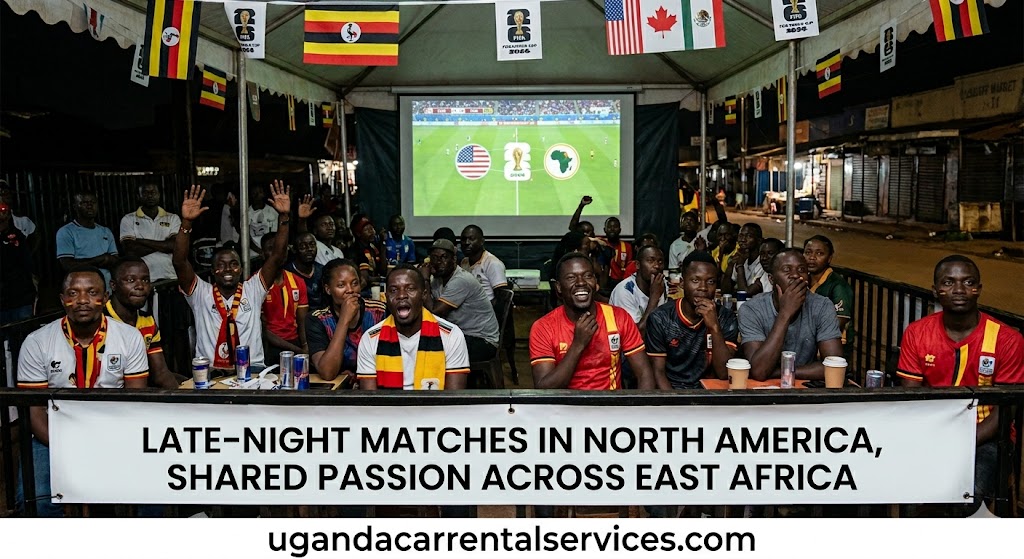 World Cup 2026 - Uganda fans at night watching