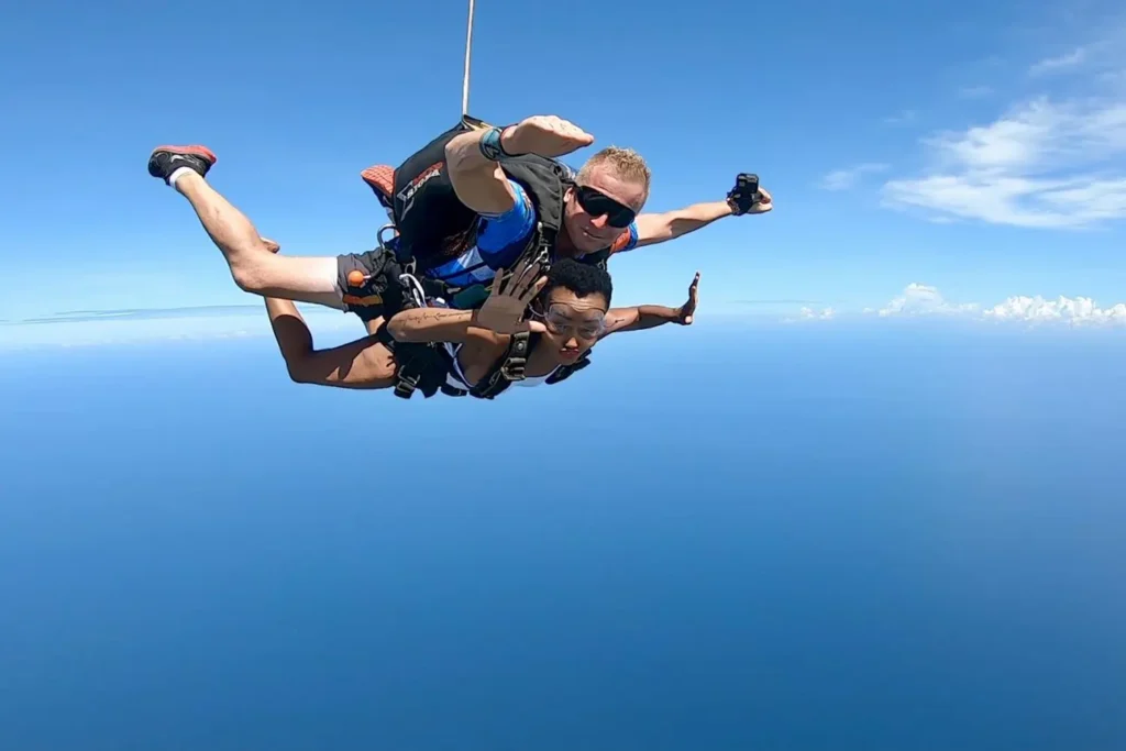 sky divers in Uganda